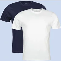 Men's Bamboo T-Shirts 2 Pack – Soft, Breathable Bamboo Crew Neck Tees | Spairs Navy / White S