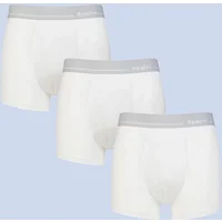 Men's Plain Bamboo Trunks 3 Pack – Soft, Stretch Fit | Spairs White Extra Large