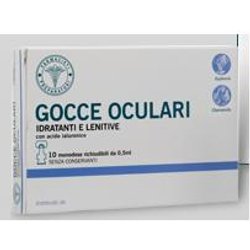 Gocce Oculari Idratanti e Lenitive - per Occhi Stanchi e Arrossati - con Acido Ialuronico Camomilla Eufrasia - Laboratorio Farmacisti Preparatori 10 Monodose Richiudibili da 0,5ml