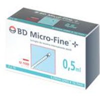 Siringa insulina becton dickinson 0,5 ml 100 ui ago gauge 29 30 pezzi