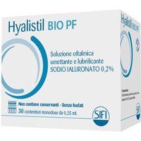 Hyalistil bio pf soluzione oftalmica phosphate free monodose a base di acido ialuronico 0,2% 30 flaconcini 0,25 ml