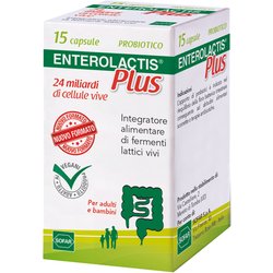 ENTEROLACTIS Plus Capsule, Integratore Alimentare di Fermenti Lattici Vivi L,Casei DG, 24 Miliardi di Cellule Vive, Senza Glutine e Lattosio, 15 Capsule ENTEROLACTIS Plus Capsule, Integratore Alimentare di Fermenti Lattici Vivi L,Casei DG, 24 Miliardi di Cellule Vive, Senza Glutine e Lattosio, 15 Capsule
