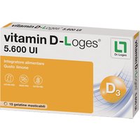 Vitamin d-loges 15 gelatine masticabili gusto limone