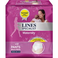 Lines specialist maternity mutandina assorbente per perdite post parto misura medium 12 pezzi