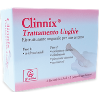 Clinnix trattamento unghie 2 flaconi 15 ml + 2 pennelli applicatori