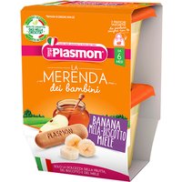 Plasmon la merenda dei bambini merende banana mela biscotto miele asettico 2 x 120 g