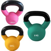 Ironman Cast Iron Coated Kettlebell Set (4kg 6kg 8kg)