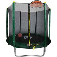 Air Dog 6ft Trampoline with Safety Enclosure - Free Basketball & Water Mister - Green