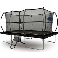 Big Foot 7x10ft Rectangular Trampoline with Safety Enclosure Black - Free Ladder Shoe Tidy Anchor Kit Basketball Game