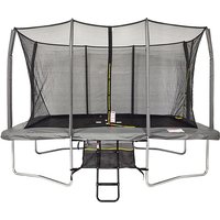 Air King Pro 9x14ft Rectangular Trampoline with Safety Enclosure Grey – Free Ladder & Shoe Tidy