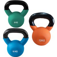 Ironman Cast Iron Coated Kettlebell Set (8kg 10kg 12kg)