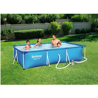 Sport and Leisure Bestway 9ft 10 Rectangular Above Ground Steel Pro Swimming Pool Set