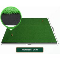Hillman PGM Golf 1.5m Deluxe Practice Mat with Rubber Tee