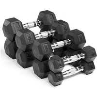 Ironman Rubber Coated Hex 15kg Dumbbell