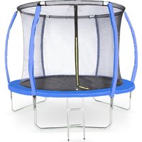 Big Foot Amigo 10ft Trampoline with Enclosure Free Shoe Tidy & Ladder – Blue