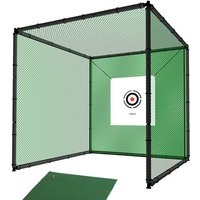 Hillman PGM 2m Heavy Duty Golf Practice Cage and 1.2m Practice Mat Package