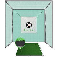 Hillman PGM 3m Semi-Commercial Golf Practice Cage and 1.5m Deluxe Practice Mat Package