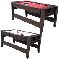 Air King 6ft Pool & Air Hockey Combination Table with Mahogany Body