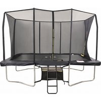 Air King Pro 9x14ft Rectangular Trampoline with Safety Enclosure Black – Free Ladder & Shoe Tidy