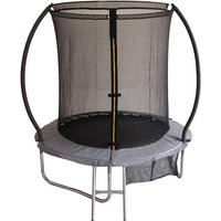 Big Foot 6ft Trampoline & Safety Enclosure Free Shoe Tidy & Ladder – Grey