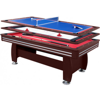 Air King Triple Master 7ft 3 in 1 Deluxe Table with Mahogany Body