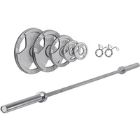Ironman 100kg Olympic Tri-grip Weight Set with 72" Olympic Weight Bar