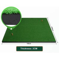 Hillman PGM Golf 1.5m Deluxe Practice Mat with Rubber Tee