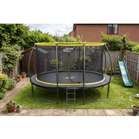 Big Foot Orbit 9x13ft Oval Trampoline With Safety Enclosure Free Ladder Cover & Anchor Kit