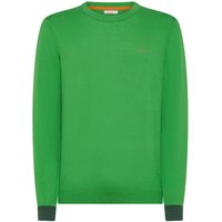 Sun 68 Maglioncino Giro Toppe Verde Uomo M