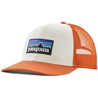 Patagonia Cappello Trekking P-6 Logo Trucker Bianco Redtail Rust TU