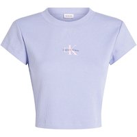 Calvin Klein T-Shirt Logo Crop Lilla Donna S