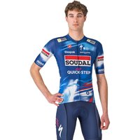 Castelli Maglia Ciclismo Competizione 3 Soudal Quick Step 2025 Blu Rosso Uomo S