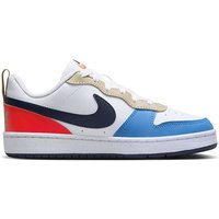 Nike Court Borough Low Recraft Gs Bianco Blu Arancio - Sneakers Bambino EUR 38.5 / US 6Y