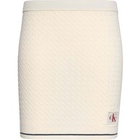 Calvin Klein Gonna In Maglia Maniche Lunghe Microcable Bianco Donna XS