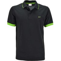 Sun 68 Polo Small Stripe Fluo Nero Uomo L