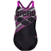 Arena Costume Intero Piscina Lines Nero Fuchsia Bambina 10-11 Anni