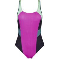 Hot Stuff Costume Intero Piscina Color Block Casual Back Rosa Donna L