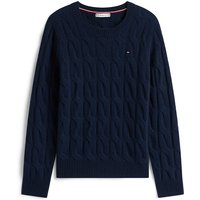 Tommy Hilfiger Soft Wool Cable 100% Lana Blu Donna L