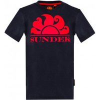 Sundek T-Shirt Mare Logo Sole Blu Bambino 8 Anni
