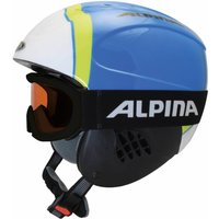 Sportolino Alpina Carat Set Skihelm inklusive Skibrille 4852 cm 70 lime cyan inkl Ruby S black
