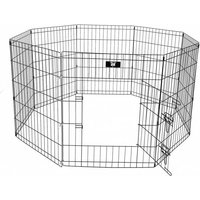 SPOCADO "United" Freilaufgehege 8 tlg. faltbar 76 × 61 cm schwarz