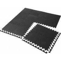 SPORTINATOR Fitness Bodenschutzmatte 18er-Set 30cm schwarz