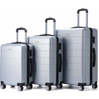 VERTICAL STUDIO "Aalborg" 20" 24" 28" Koffer 3-er Set silber