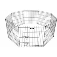 SPOCADO "United" Freilaufgehege 8 tlg. faltbar 61 × 61 cm schwarz — Bild 1