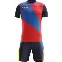 Zeus Kit Alex Herren Trikot-Set mit Shorts rot royal