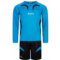 Zeus Herren Schiedsrichter Set Trikot mit Shorts Blau