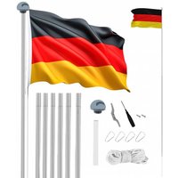 MUWO "Glory" Fahnenmast 6,1 m mit Bodenhülse silber