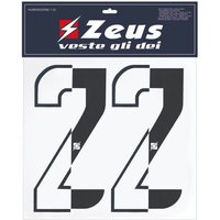 Zeus Nummern-Set 1-22 zum Aufbügeln 10cm halb schwarz