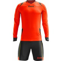 Zeus Paros Torwart Set Langarm Trikot mit Shorts Neon Orange