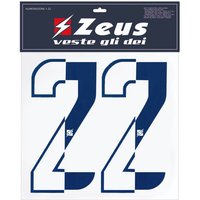 Zeus Nummern-Set 1-22 zum Aufbügeln 25cm Senior halb navy